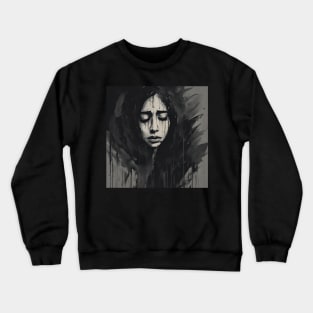 Black and White Grief Crewneck Sweatshirt